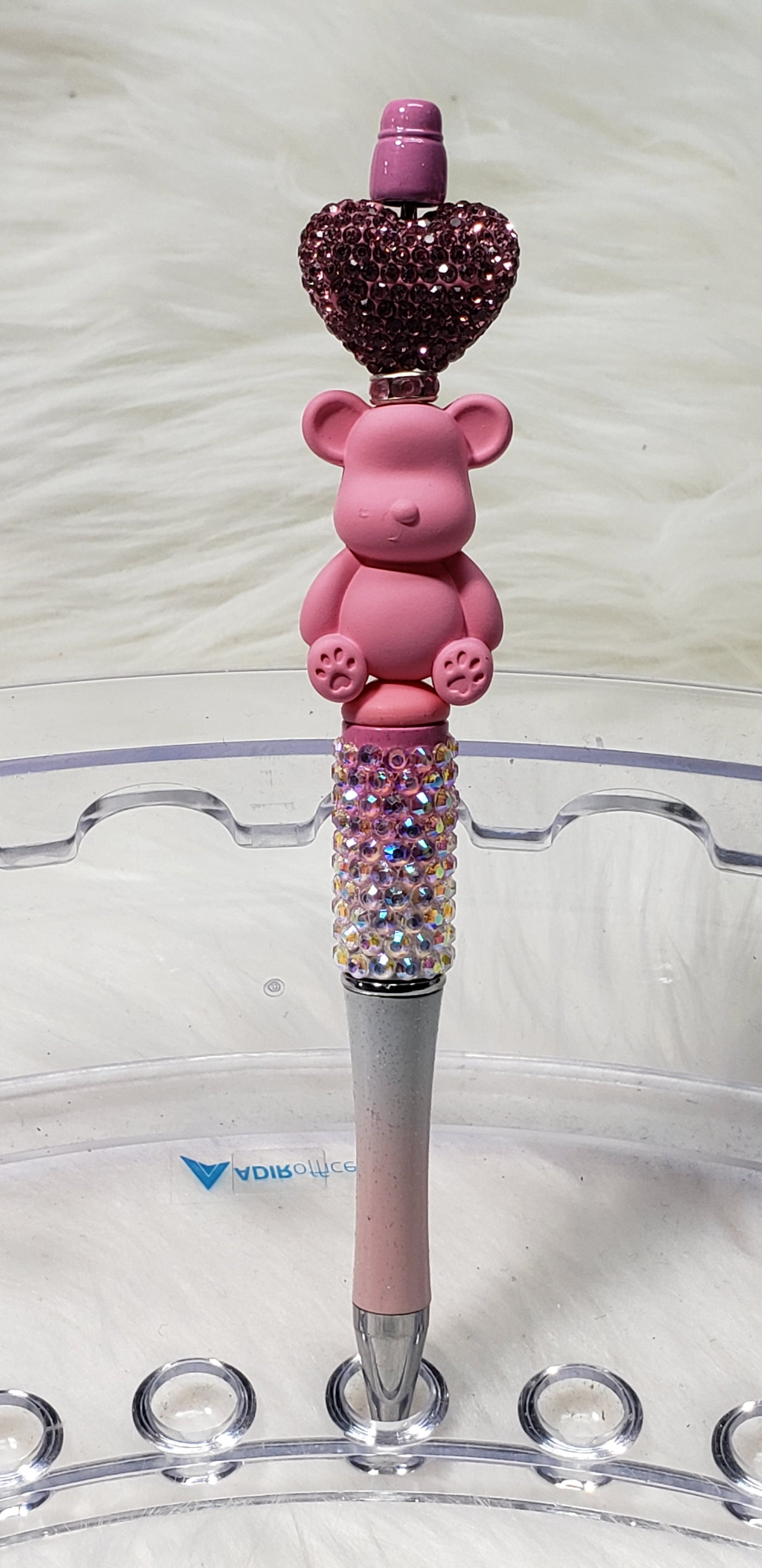 Rhinestone Beadable Pens- Bear Line