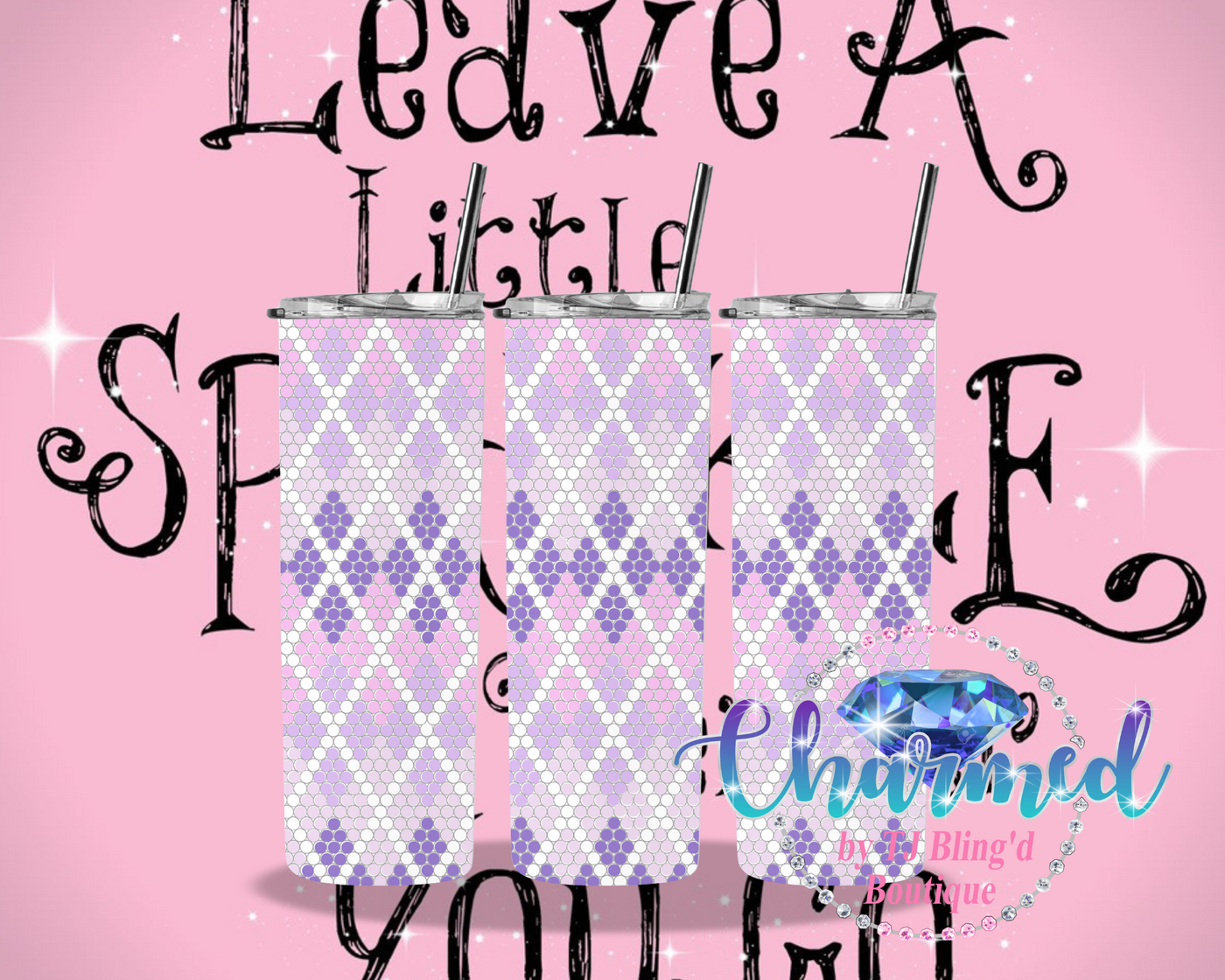 Pink and Purple Rhinestone Sublimation Tumbler Kit