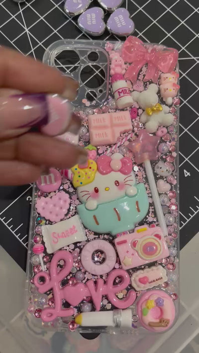 Miu Miu Inspired Heart Shaped Beads- 8pcs