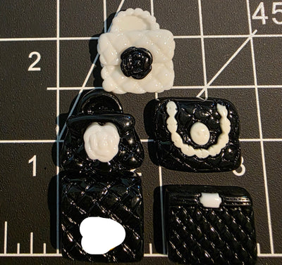 Purse Shaped Resin Focal Charm- Chanel Inspired