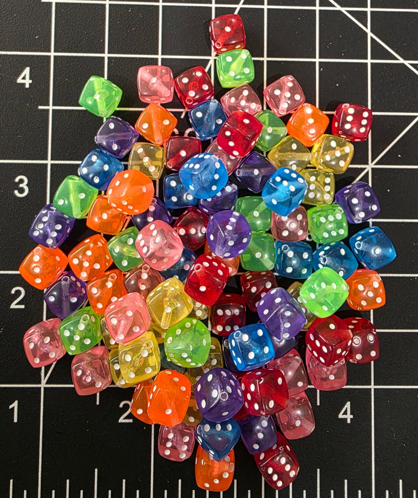 Mini Size Colorful Dice Beads (8mm) - 25 pcs