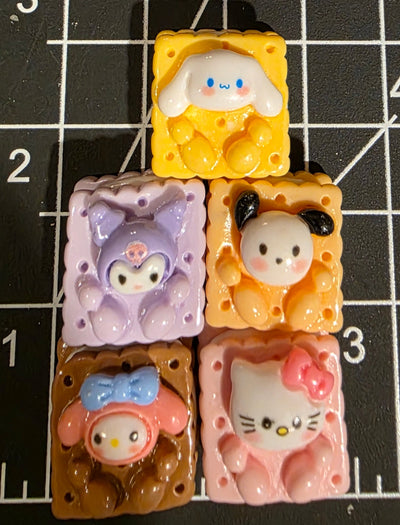 3D Miniature Cookie Sandwich Resin Flat Back Charms