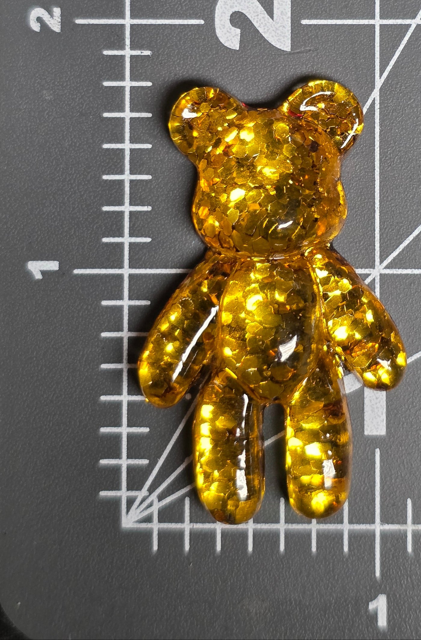 Glitter Bear Charms Hard Resin Flatback Charms DIY Kawaii Accessories