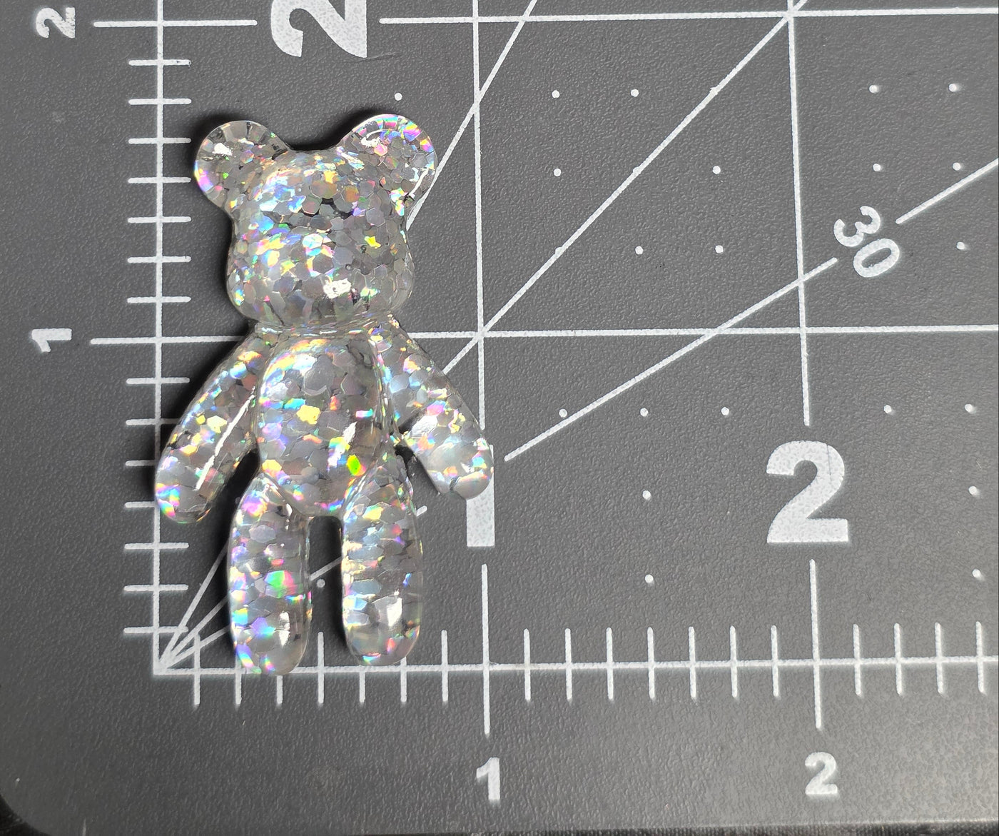 Glitter Bear Charms Hard Resin Flatback Charms DIY Kawaii Accessories