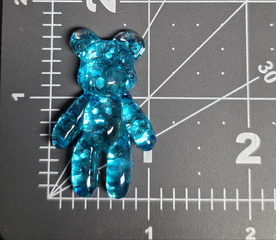 Glitter Bear Charms Hard Resin Flatback Charms DIY Kawaii Accessories