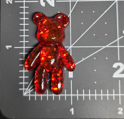 Glitter Bear Charms Hard Resin Flatback Charms DIY Kawaii Accessories