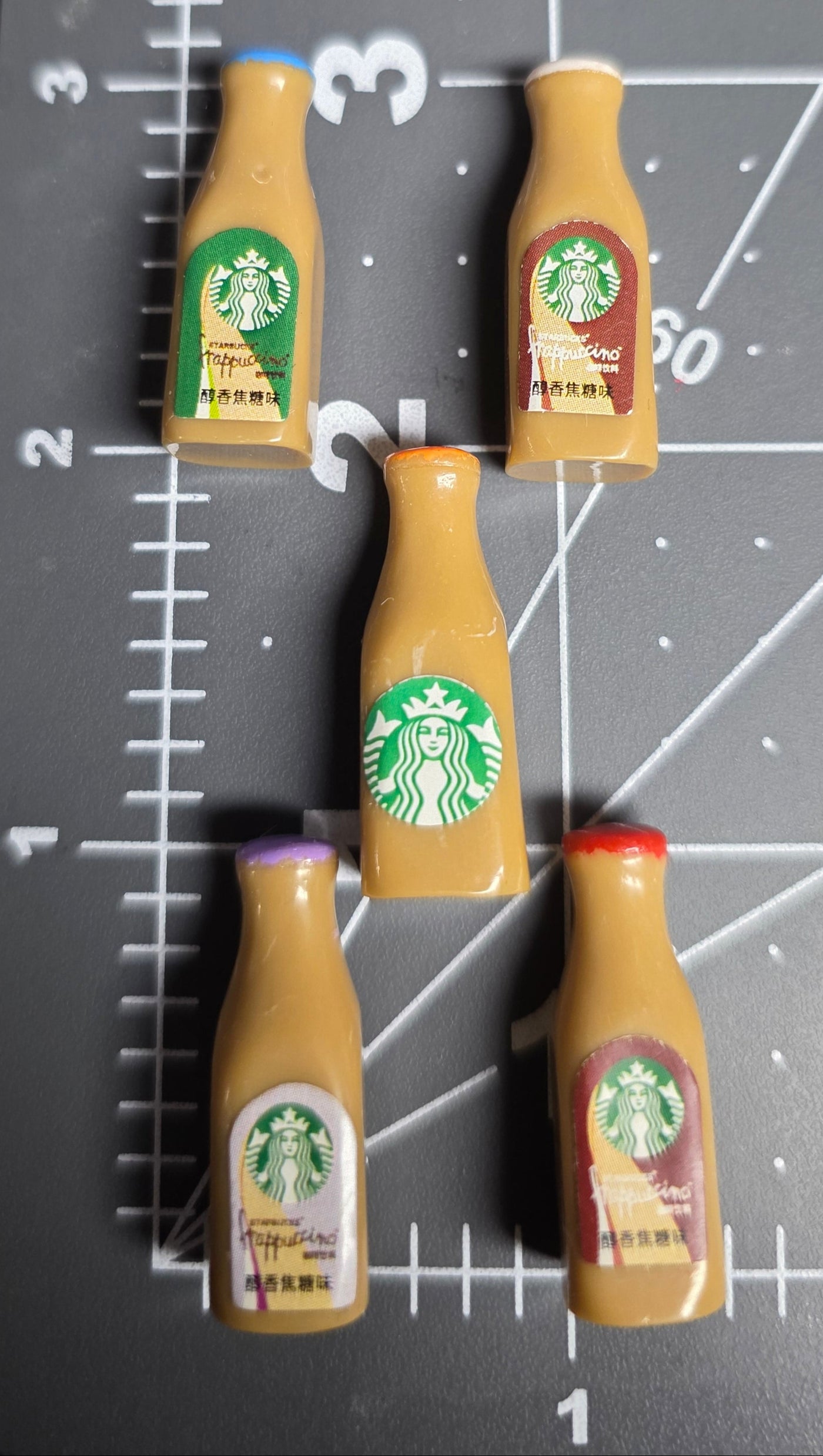 Assorted Mini Bottle Coffee Drink Resin Charms 3D
