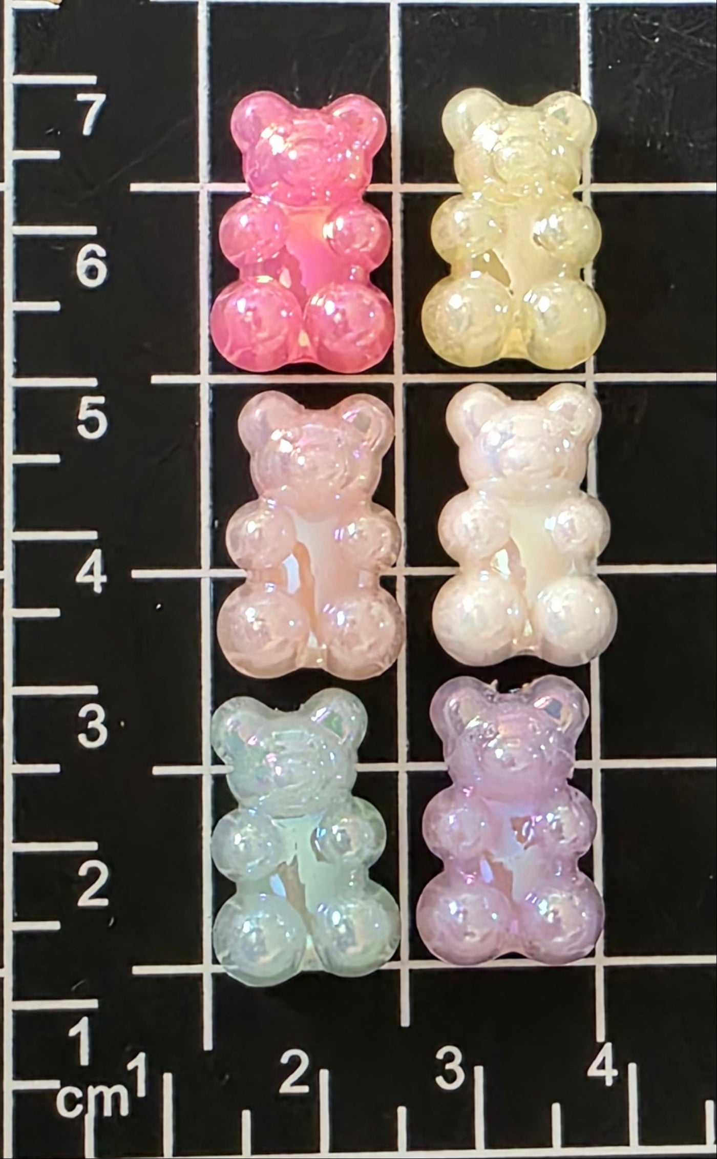 12 pc Pastel Resin Realistic Gummy Bear Charm and Pendant