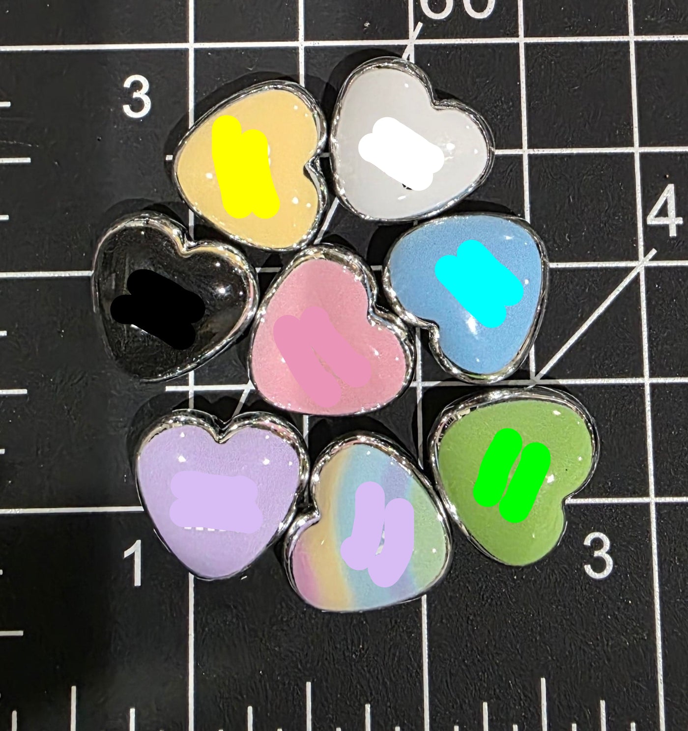 Miu Miu Inspired Heart Shaped Beads- 8pcs