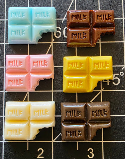 3D Simulate Chocolate Resin Charms Milk Chocolate -6pcs/lot