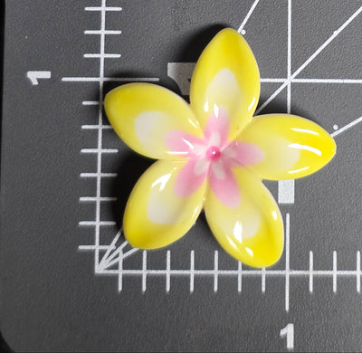 Mixed Color Tropical Flower Flat Back Charms