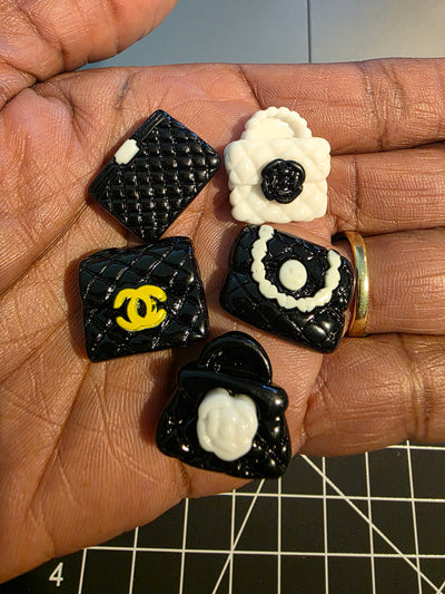 Purse Shaped Resin Focal Charm- Chanel Inspired