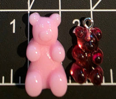 Pink Opaque Gummy Bear Charms
