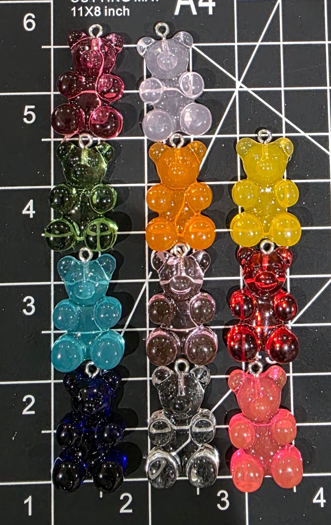 Large Gummy Bear Charms with Eyepins
