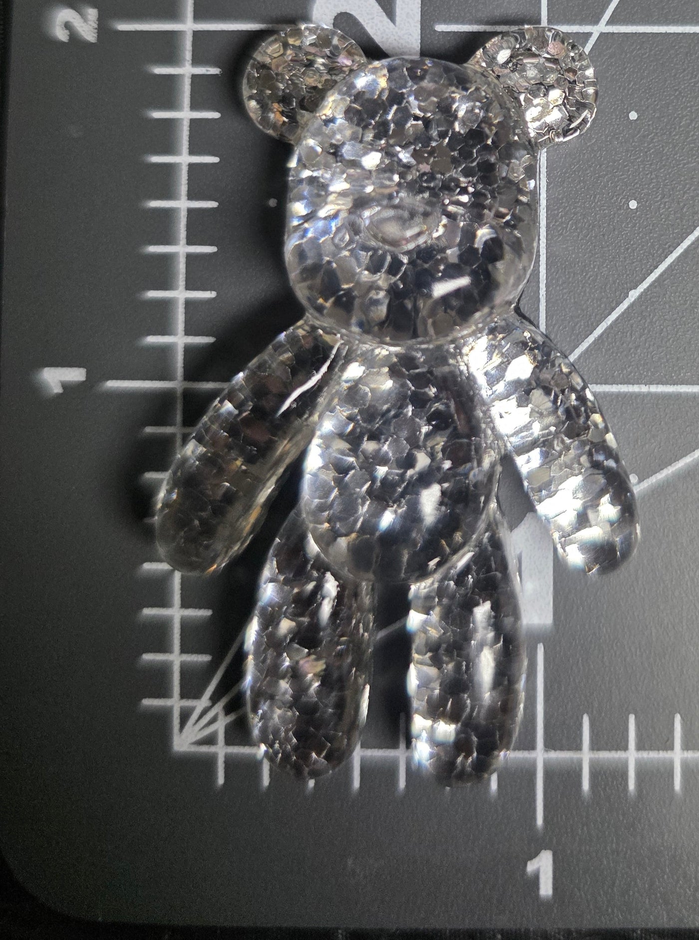 Glitter Bear Charms Hard Resin Flatback Charms DIY Kawaii Accessories