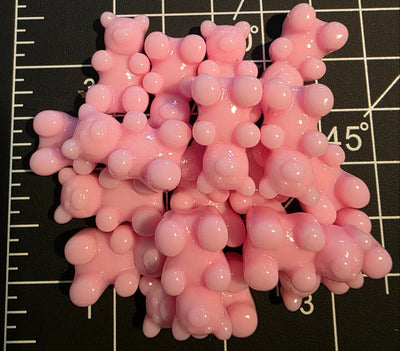 Pink Opaque Gummy Bear Charms