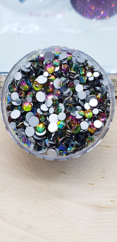 Mixed Size SS3- SS20 Flat Back Glass Rhinestones - Rainbow - Charmed By TJ