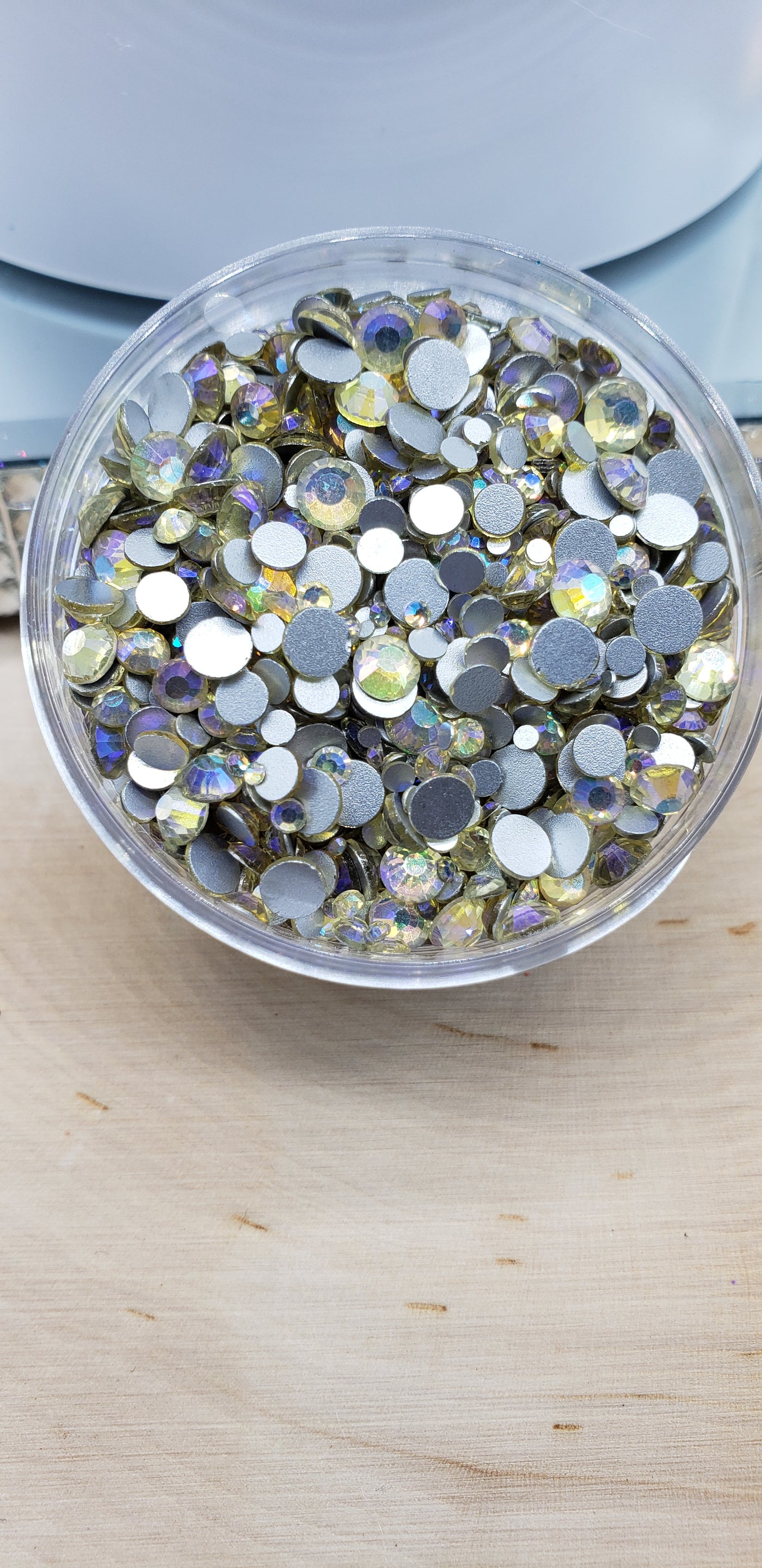 Mixed Size SS3- SS20 Flat Back Glass Rhinestones - Jonquil AB - Charmed By TJ