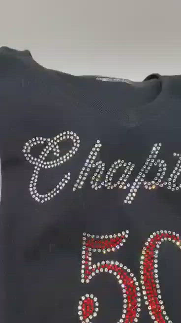 Custom Birthday Rhinestone T shirt